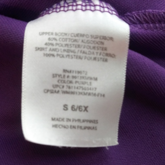 Disney Tinkerbell Dress Purple 6-6x - Picture 7 of 8